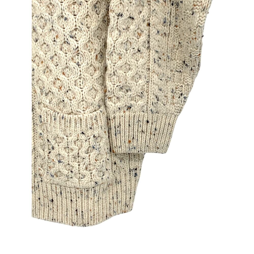 Vintage Inis Crafts Fisherman Cardigan Sweater 100% Wool Womens M - Picture 5 of 9